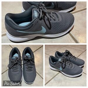 Nike Gray and Blue Sneakers